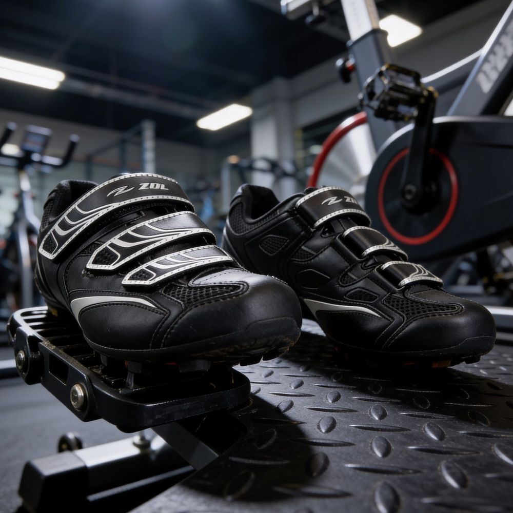 ZOL STATIONARY BIKE SHOES SIZE 6 WOMENS BLACK